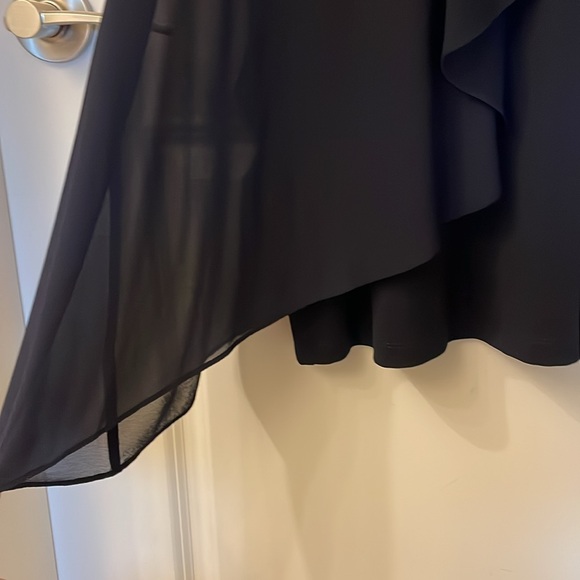 Beautiful mother of the bride navy dress with chiffon overlay. Sz12 - Picture 7 of 8